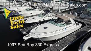 BOAT TOUR  1997 Sea Ray 330 Express  Little Yacht Sales [upl. by Steddman442]