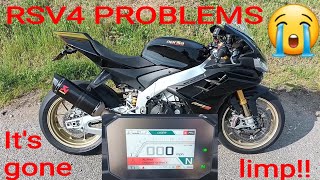 Aprilia RSV4 1100 Factory updates  urgent service alarm  limp modes [upl. by Dannye556]