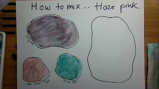 How to mix haze pink Schmincke Horadam supergranulating watercolors [upl. by Bergerac]