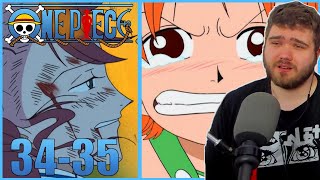 NAMIS BACKSTORY IS PLAYING WITH MY HEART One Piece Episodes 34 35 REACTION [upl. by Yren331]