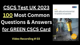 CSCS Test 2023  100 most common QampA  CSCS Card UK  CiTB Test UK 2023  CSCS Test Preparation 2023 [upl. by Blinnie189]