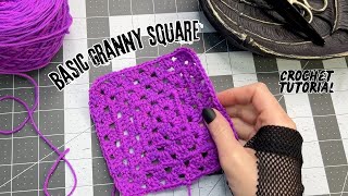 Crochet Tutorial Basic Granny Square [upl. by Akcebar]