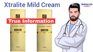 Xtralite mild Cream use review in hindi  uses  dose  benefits  Sideeffects  Moisturizer cream [upl. by Noraha387]