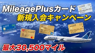 【期間限定】MileagePlusカード新規入会キャンペーン！最大30500マイル獲得可能！ [upl. by Lleksah]