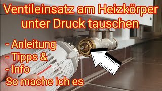 Heizungsventil unter Druck tauschen mit der Heimeier Schleuse  Vorbereitung Hydraulischer Abgleich [upl. by Anaes]