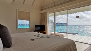 Centara Grand Maldives Sunset Overwater Villa Room Roomtour AllHotelReview [upl. by Premer]