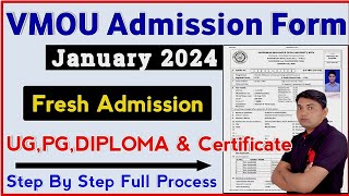 VMOU New Admission Form Kaise Bhare 2024  How to Fill VMOU Fresh Admission Form  VMOU Admission [upl. by Yarod]