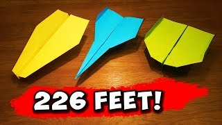 How To Make 5 EASY Paper Airplanes that FLY FAR [upl. by Norven]