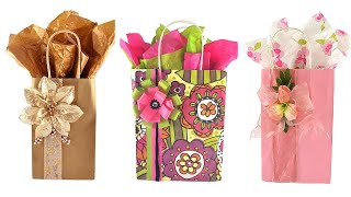 How To Put Tissue Paper In A Gift Bag QUICK AND EASY [upl. by Amie]