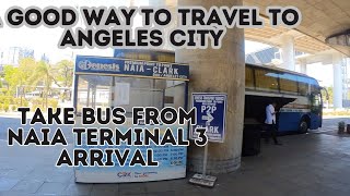 Travel to Angeles city Take the bus from Naia airport Terminal 3 arrival [upl. by Nered701]