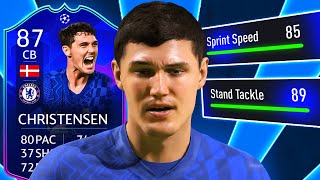 TOTGS Christensen Review  FIFA 22 87 Andreas Christensen Player Review [upl. by Imehon216]