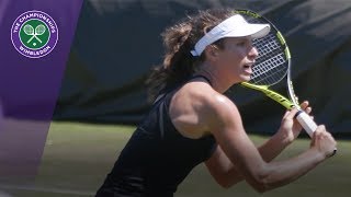 Johanna Konta practices at Wimbledon 2017 for first time [upl. by Allanson240]