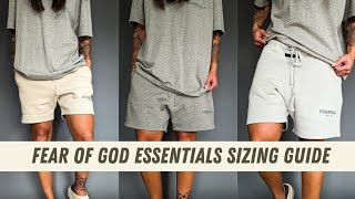 Fear of God Essentials Sizing Guide XXS vs XS vs S in Sweat Shorts [upl. by Oswell]