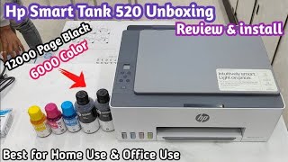 HP Smart Tank 525 AllInOne Printer UnboxingReview amp Installation in 2024 [upl. by Eneluj]