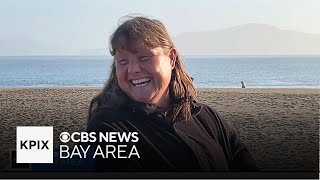 Pacifica woman becomes first to swim to Farallon Islands from Golden Gate Bridge [upl. by Ahsitak]