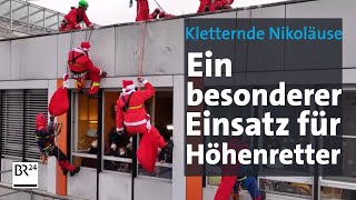 Berufsfeuerwehr Nikolaus vom Dach überraschen junge Patienten  BR24 [upl. by Uel]