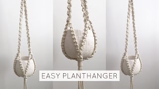 DIY EASY MACRAME PLANT HANGER  MACRAME PLANTHANGER TUTORIAL step by step [upl. by Blainey752]