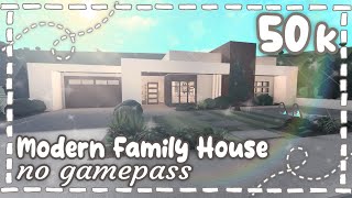 Bloxburg Build  Modern Family House no gamepass 50k [upl. by Solim]