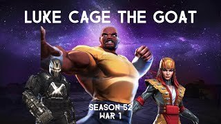 LUKE CAGE SMASHES WAR Season 52 Alliance War 1  GT40 vs INDA [upl. by Izmar]