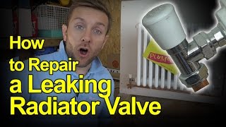 HOW TO REPAIR A LEAKING RADIATOR VALVE  Plumbing Tips [upl. by Ynwat144]