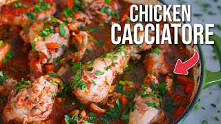 How to Make MOIST CHICKEN CACCIATORE Like an Italian [upl. by Nnoryt]