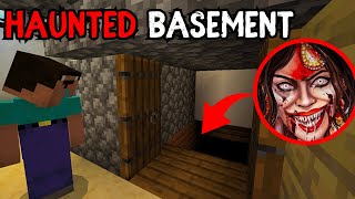 SOMEONE IS THERE 😨Minecraft Haunted Basement [upl. by Nikolai101]