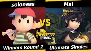 UWaterloo SSBU S24w4 Winners Round 2  soloness Ness vs Mal Dark Pit [upl. by Hoisch757]