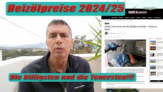 Aktuelle Heizölpreise für Kreta 2024  Die Billigsten und die Teuersten KretaCrete 2024 [upl. by Mercie]