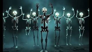 BoneChilling Skeleton Dance Right From the Start  Halloween Window Projection Loop [upl. by Annodam]