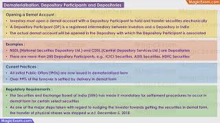 Dematerialisation Depository Participants and Depositories CBSE Class 12 Business Studies [upl. by Eirrak]