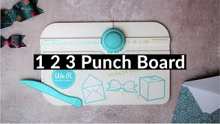 1 2 3 Punch Board  We R Memory Keepers  How to create an envelope bow and box [upl. by Waldron]