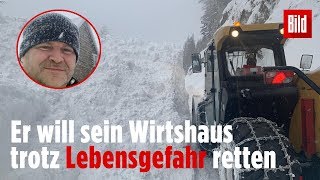 Gastwirt kämpft alleine gegen die Schneemassen [upl. by Nyral]