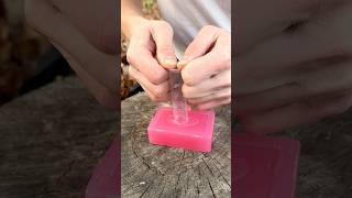 ✅ SURVIVAL bushcraft skills Lifehack with SOAP 💦 camping survival bushcraft outdoors lifehack [upl. by Kluge]