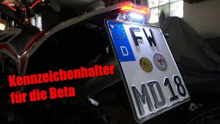 Der billigste Kennzeichenhalter für dein Motorrad💸  selfmade  Beta RR 125 LC 2019 [upl. by Nowtna]