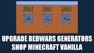 BEDWARS UPGRADE SHOP MINECRAFT VANILLA 19 [upl. by Gian]