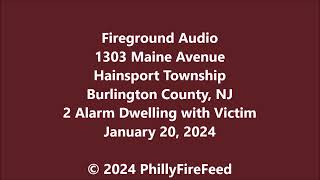 12024 1303 Maine Ave Hainesport Twp Burlington Co NJ 2 Alarm Dwelling with Victim [upl. by Flavian]