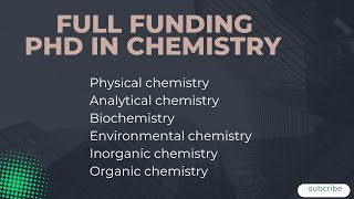 Fully funded PhD in Chemistry Fellowships Graduate Assistantships and Scholarships in USA [upl. by Pentheam]