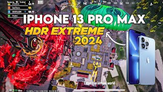 iPhone 13 Pro Max for BGMI 🔥 in 2024  HDR EXTREME TEST ⚡ BGMIPUBG  2024 [upl. by Pogue]