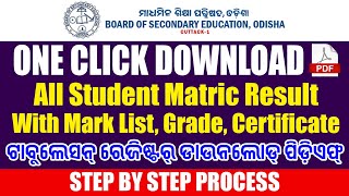 How To Download School Wise Matric Result quotTabulation Registerquot PDF  All Student Result List [upl. by Munn]