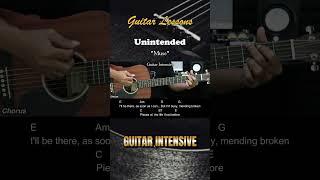 Unintended  Muse  EASY Guitar Tutorial  Chords  Lyrics  Guitar Lessons guitarlessons [upl. by Eizzik]