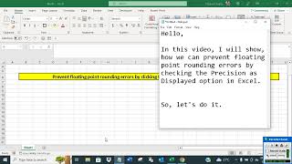 Prevent floating point rounding errors in Excel [upl. by Lonna]