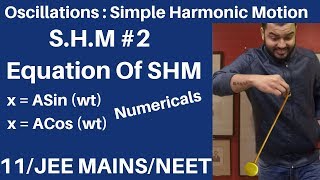 Oscillations  SHM 02  Equation for Simple Harmonic Motion  SHM EquationJEE MAINSNEET [upl. by Hamburger]