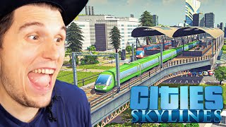 Ich baue den MEGA BAHNHOF  Cities Skylines [upl. by Yraeht]