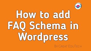 How to add FAQ Schema in WordPress with Yoast Plugin  WordPress me FAQ kaise add karen FAQSchema [upl. by Anned]