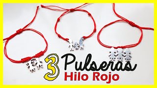 ▶3 Pulseras de hilo FÁCILES de hacer 🧵📿 [upl. by Eiramoj]