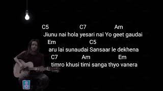 jiunu nai hola chords amp lyrics office music by TRIBAL RAIN [upl. by Kym744]