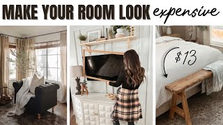 10 Ways To Make Your Bedroom LOOK Expensive on a TINY budget [upl. by Hovey464]