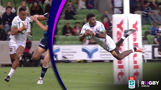 Fijian Drua score end to end try vs Melbourne Rebels [upl. by Aniretake]