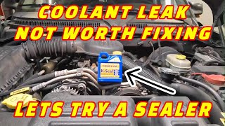 QUICK TIP USING KSEAL A COOLANT SYSTEM SEALER JUST TO GET BY IF YOU HAVE AN OLDER CAR [upl. by Ensign]