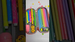 Best pencil pouch filling for school stationery items pencil case filling shorts tiktok [upl. by Anihsat]